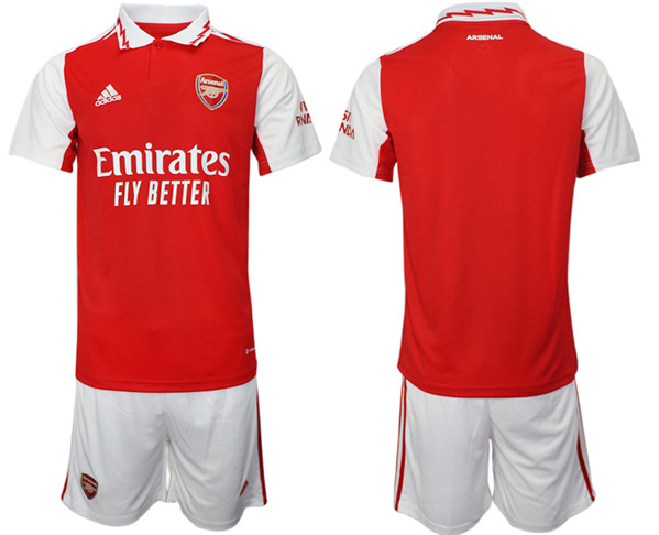 Men's Arsenal F.C Blank 2023 Red Home Soccer Jersey Suit